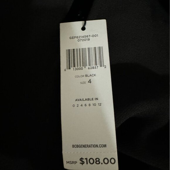 BCBGeneration Black Ruffle Halter Mini Dress, Size 4 NEW WITH TAG! - Picture 4 of 6